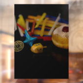 SlipperyJoe's Happy Hanukkah Star von David Coin m Fensteraufkleber (Blatt 2)