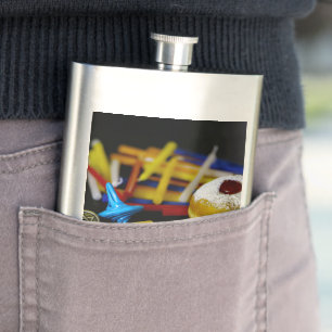 SlipperyJoe's Happy Hanukkah Star von David Coin m Flachmann