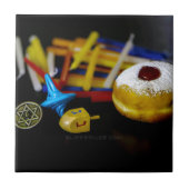 SlipperyJoe's Happy Hanukkah Star von David Coin m Fliese (Vorderseite)