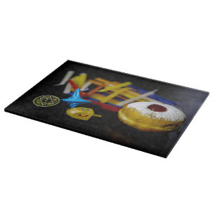 SlipperyJoe's Happy Hanukkah Star von David Coin m Schneidebrett