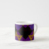 SlipperyJoe's Happy Hanukkah Star von David menora Espressotasse (Vorderseite Rechts)