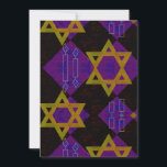 SlipperyJoe's Happy Hanukkah Star von David menora Feiertagskarte<br><div class="desc">SlipperyJoe's Happy Hanukkah Star von David menorah Dreidel künstlerische Feier Candles Jüdische Hebräische Chanukah Schenkungen Dekorationen Judaismus Religionskultur religiöse Praktiken Traditionen geometrische symbolische Gestaltungstiefe Kontrast Ordnung Symmetrie</div>