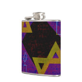 SlipperyJoe's Happy Hanukkah Star von David menora Flachmann (Links)