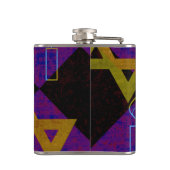 SlipperyJoe's Happy Hanukkah Star von David menora Flachmann (Rückseite)