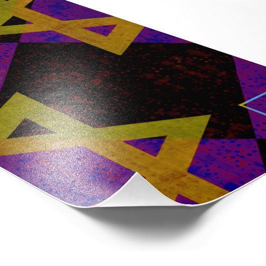 SlipperyJoe's Happy Hanukkah Star von David menora Fotodruck (Ecke)