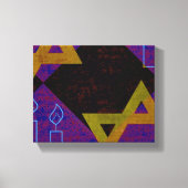 SlipperyJoe's Happy Hanukkah Star von David menora Leinwanddruck (Vorderseite)