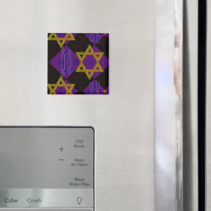 SlipperyJoe's Happy Hanukkah Star von David menora Magnet
