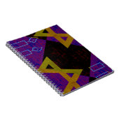 SlipperyJoe's Happy Hanukkah Star von David menora Notizblock (Rechte Seite)