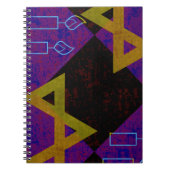 SlipperyJoe's Happy Hanukkah Star von David menora Notizblock (Vorderseite)