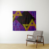 SlipperyJoe's Happy Hanukkah Star von David menora Wandteppich (Beispiel (Horizontal))