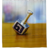 SlipperyJoe's Happy Hanukkah vierseitige Spinnerei Duschvorhang (Vorderseite)