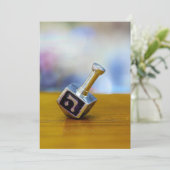 SlipperyJoe's Happy Hanukkah vierseitige Spinnerei Feiertagskarte (Stehend Vorderseite)