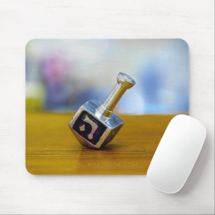 SlipperyJoe's Happy Hanukkah vierseitige Spinnerei Mousepad