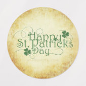 SlipperyJoe's Happy St. Patrick's Day Iris Etiketten (Design 1)