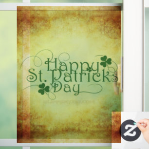 SlipperyJoe's Happy St. Patrick's Day Iris Fensteraufkleber