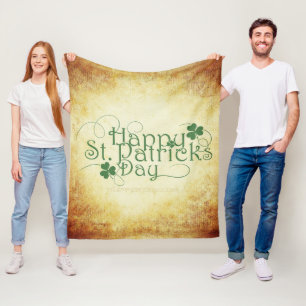 SlipperyJoe's Happy St. Patrick's Day Iris Fleecedecke