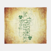 SlipperyJoe's Happy St. Patrick's Day Iris Fleecedecke (Vorderseite (Horizontal))