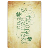 SlipperyJoe's Happy St. Patrick's Day Iris Klemmbrett (Rückseite)