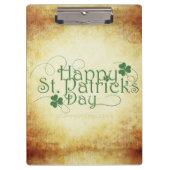 SlipperyJoe's Happy St. Patrick's Day Iris Klemmbrett (Vorderseite)