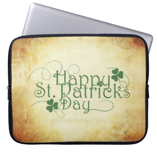 SlipperyJoe's Happy St. Patrick's Day Iris Laptopschutzhülle (Vorderseite)