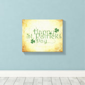 SlipperyJoe's Happy St. Patrick's Day Iris Leinwanddruck (Insitu (Holzboden))