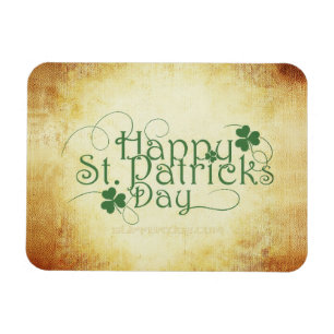 SlipperyJoe's Happy St. Patrick's Day Iris Magnet