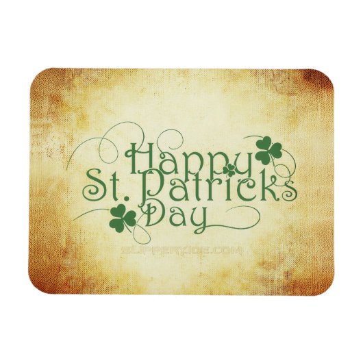 SlipperyJoe's Happy St. Patrick's Day Iris Magnet (Horizontal)