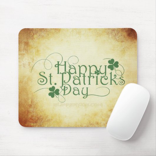 SlipperyJoe's Happy St. Patrick's Day Iris Mousepad (Mit Mouse)