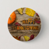 SlipperyJoe's Happy Thanksgiving Kürbisgetrocknete Button (Vorderseite)