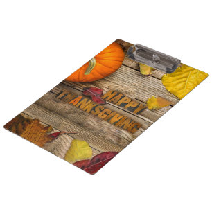 SlipperyJoe's Happy Thanksgiving Kürbisgetrocknete Klemmbrett