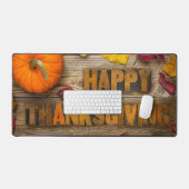 SlipperyJoe's Happy Thanksgiving Kürbisgetrocknete Schreibtischunterlage (Tastatur & Maus)