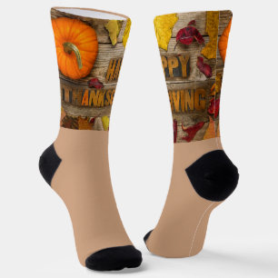 SlipperyJoe's Happy Thanksgiving Kürbisgetrocknete Socken