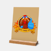 SlipperyJoe's Happy Turkey Day Herbst Blätter Cart Acrylschild (Winkel)