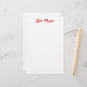 SlipperyJoe's heiße, mutige, lebhafte rote Textbür Briefpapier