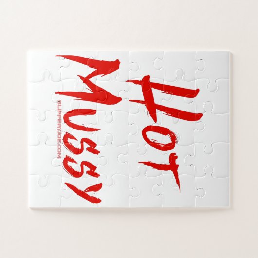 SlipperyJoe's heiße, mutige, lebhafte rote Textbür Puzzle (Horizontal)