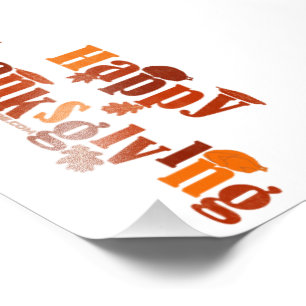 SlipperyJoe's helle festliche Thanksgiving-Grafik Fotodruck