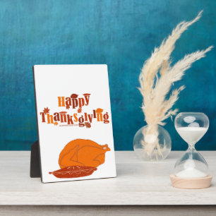 SlipperyJoe's helle festliche Thanksgiving-Grafik  Fotoplatte