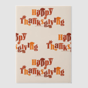 SlipperyJoe's helle festliche Thanksgiving-Grafik Pergament Einladungen