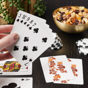 SlipperyJoe's helle festliche Thanksgiving-Grafik Spielkarten