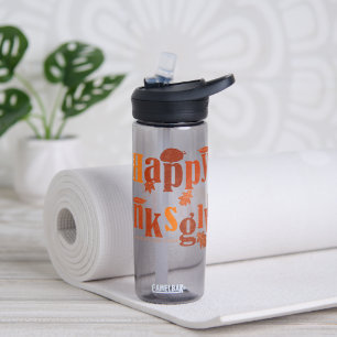 SlipperyJoe's helle festliche Thanksgiving-Grafik  Trinkflasche