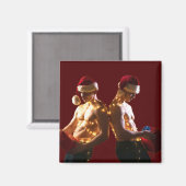 SlipperyJoe's hemmungslose Männer zurück zu Weihna Magnet (Vorderseite/Rückseite)