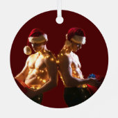 SlipperyJoe's hemmungslose Männer zurück zu Weihna Ornament Aus Metall (Rückseite)