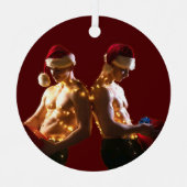 SlipperyJoe's hemmungslose Männer zurück zu Weihna Ornament Aus Metall (Vorderseite)