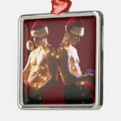 SlipperyJoe's hemmungslose Männer zurück zu Weihna Ornament Aus Metall (Links)