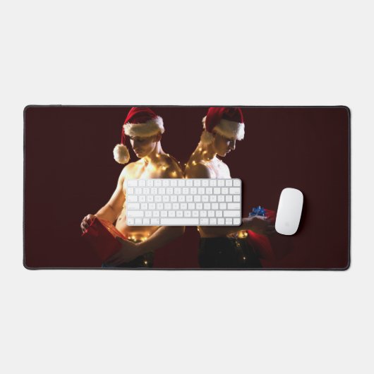 SlipperyJoe's hemmungslose Männer zurück zu Weihna Schreibtischunterlage (Tastatur & Maus)