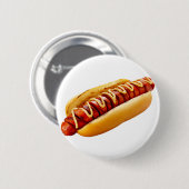 SlipperyJoe's Hot Dog verschachtelt weiche Knochen Button (Vorne & Hinten)