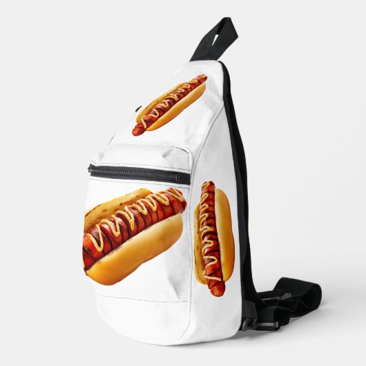 SlipperyJoe's Hot Dog verschachtelt weiche Knochen Crossbody Bag (Rechte Ecke)
