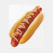 SlipperyJoe's Hot Dog verschachtelt weiche Knochen Fleecedecke (Vorderseite)
