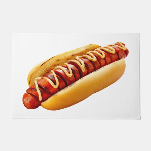 SlipperyJoe's Hot Dog verschachtelt weiche Knochen Fußmatte (Vorderseite)