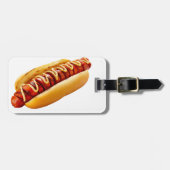 SlipperyJoe's Hot Dog verschachtelt weiche Knochen Gepäckanhänger (Vorderseite horizontal)